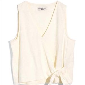 Sleeveless Wrap Tie Shirt